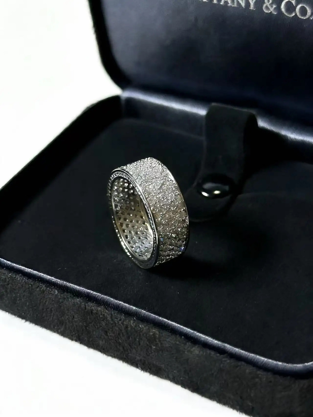 Tiffany & Co. Full-Diamond Wide Plain Band Ring